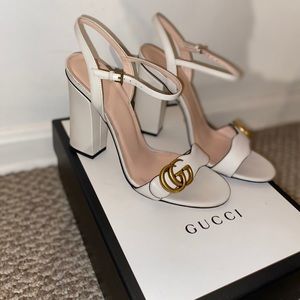 Thick heel Gucci heel sandals